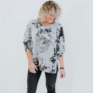 Havana Sweaters‎ Skull Women’s Size Small Oversized Graphic Pullover